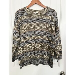 Super Soft Striped Westbound Petites Sweater, Women's Large Petite Natural 306